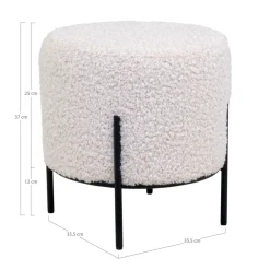 Alford puff hvit ø35 cm