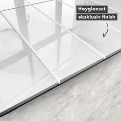 Amalie hvit selvklebende veggfliser