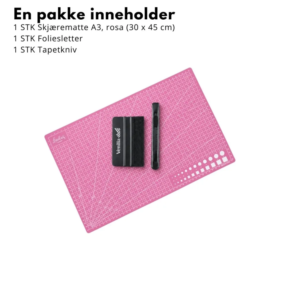 Anbefalt verktøypakke rosa