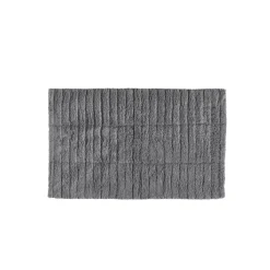 Baderomsmatte Tiles grå i bomull 80 x 50 cm