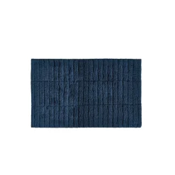 Baderomsmatte Tiles mørkeblå 80 x 50 cm