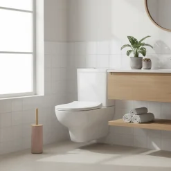 Baderomssett pastell rosa/beige
