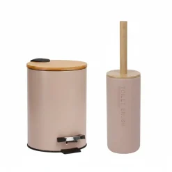 Baderomssett pastell rosa/beige
