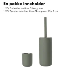 Baderomssett Ume olivengrønn