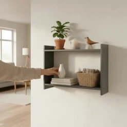 Bamberg vegghylle grønn 50 x 14,5 x 35 cm