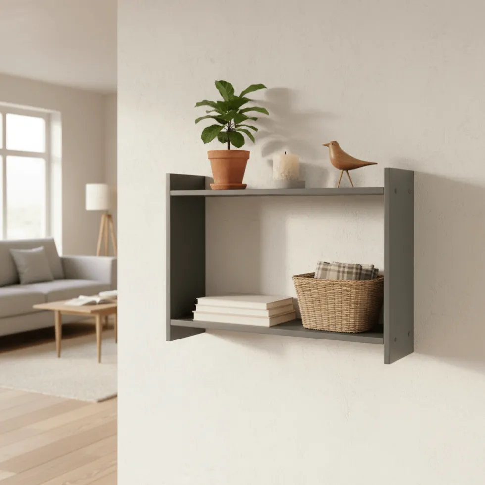 Bamberg vegghylle grønn 50 x 14,5 x 35 cm