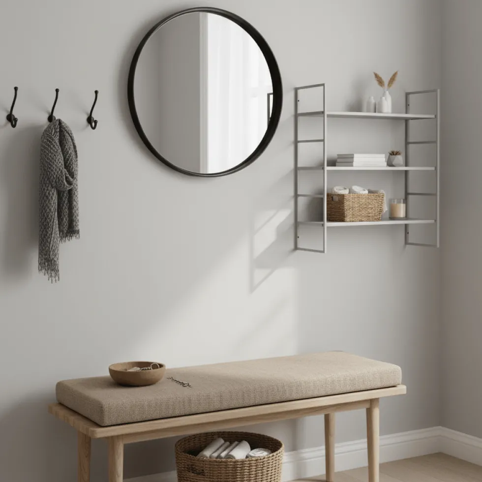 Beja hyller stål kjølig grå 48 x 17 x 55 cm