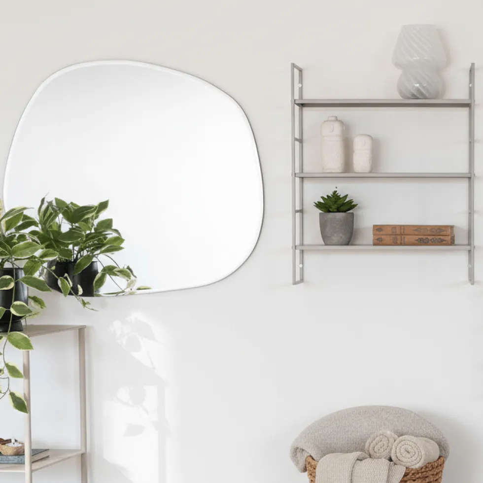 Beja hyller stål kjølig grå 48 x 17 x 55 cm