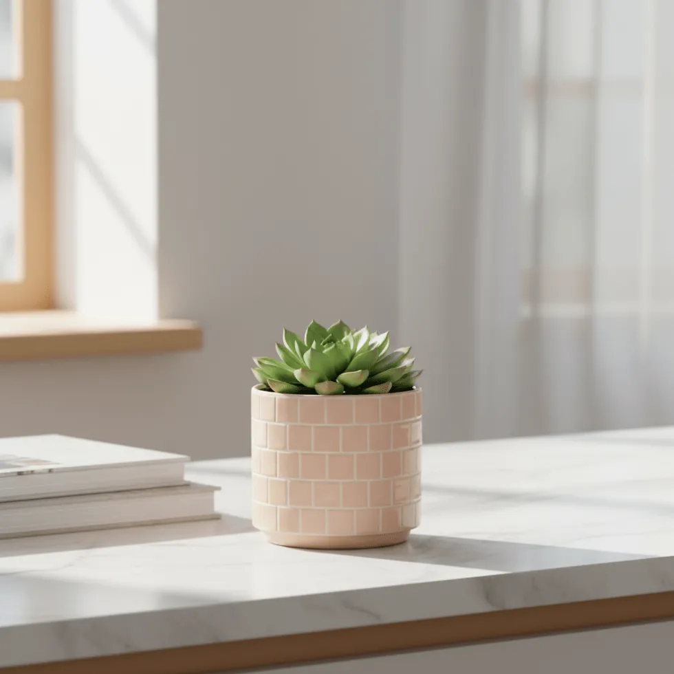 Blomsterpotte mosaikk blush ø 10,5 cm
