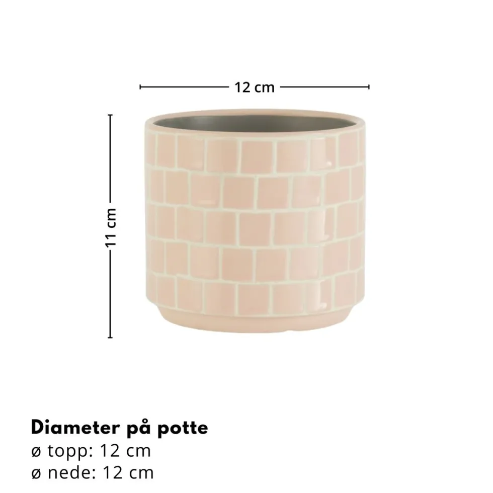 Blomsterpotte mosaikk blush ø 10,5 cm