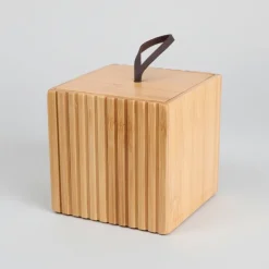 Boks bambus m/skinnstropp 9 x 9 cm