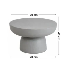 Bonnet sidebord grå 70 x 40 cm