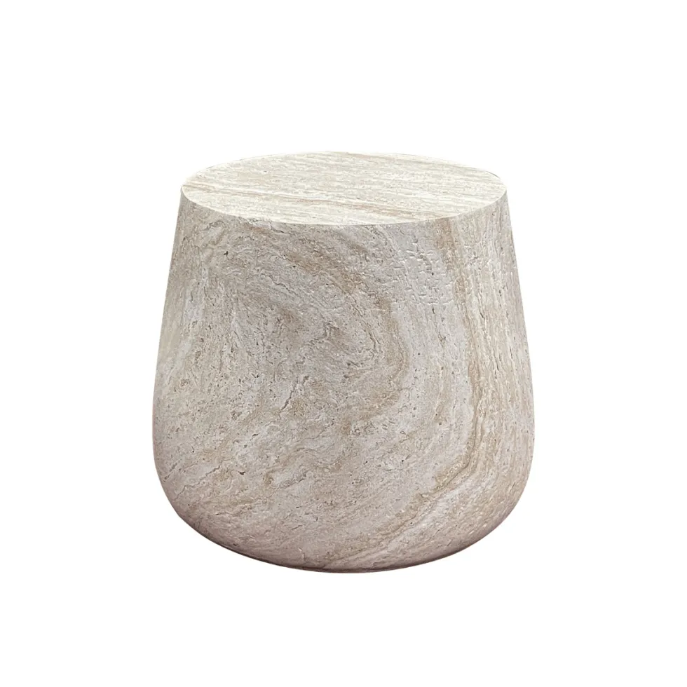 Bonn sidebord fiberclay natur ø47,5 cm