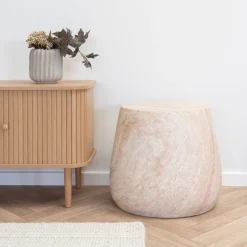 Bonn sidebord fiberclay natur ø47,5 cm