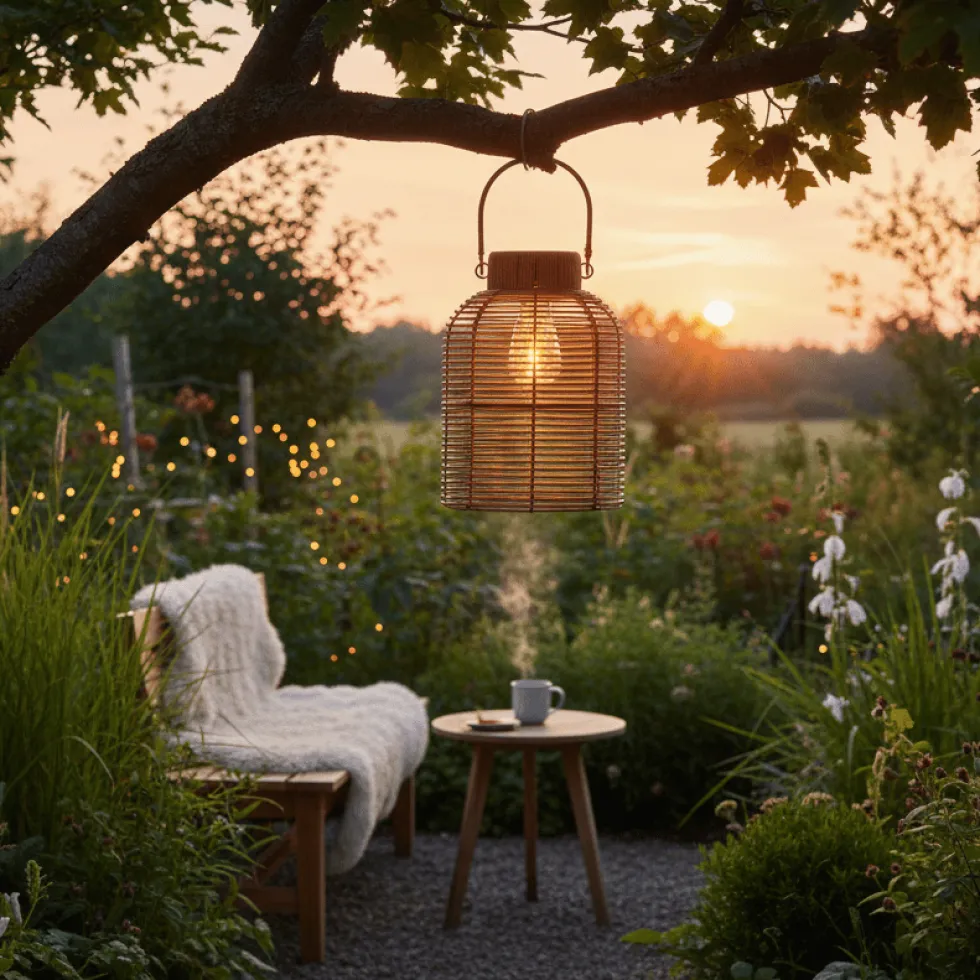 Brentford lampe, oppladbar med solcellepanel