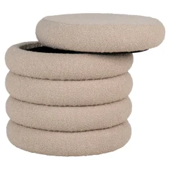 Brooklyn puff med lagring beige ø44 cm