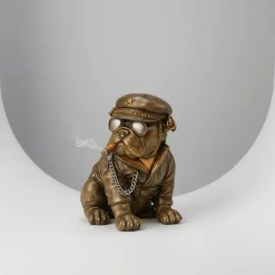 Bulldog med sigar dekorfigur