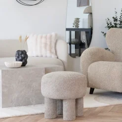 Canberra puff mørk sand ø43 cm