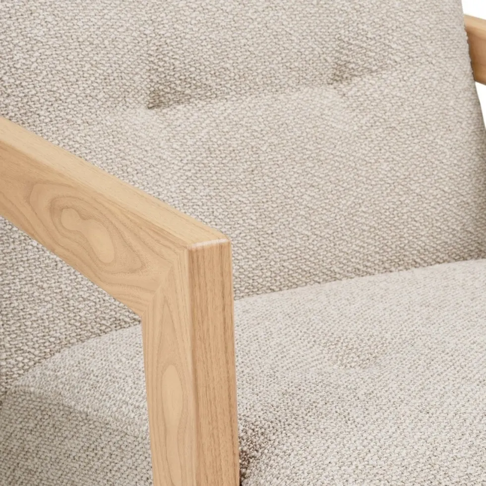 Caracas loungestol med armlener beige