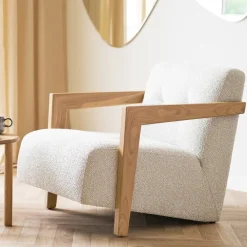 Caracas loungestol med armlener beige
