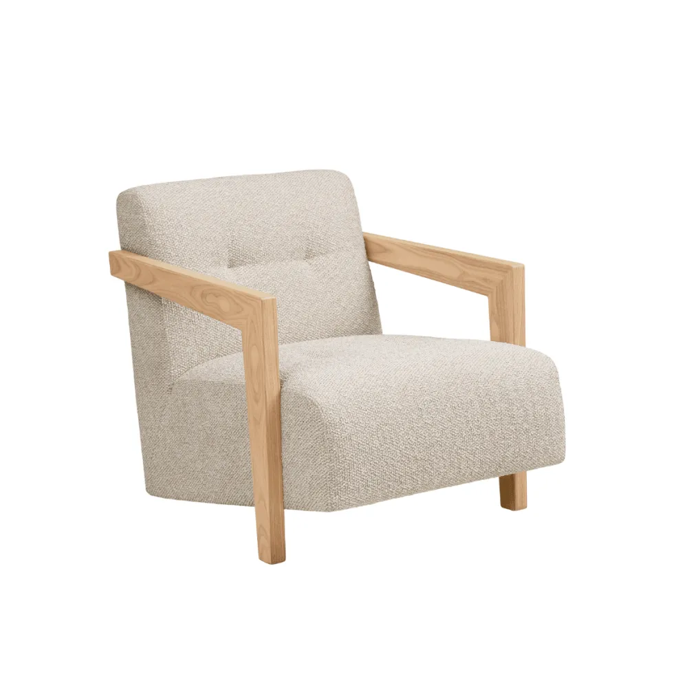 Caracas loungestol med armlener beige