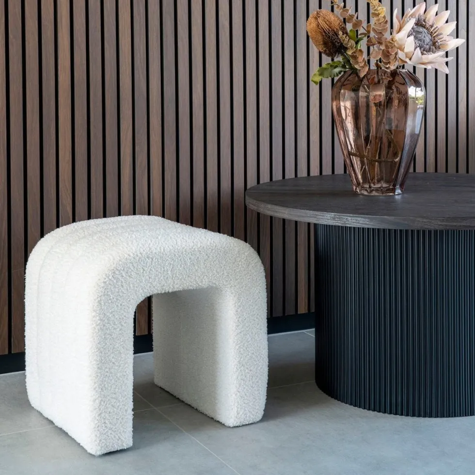 Colma puff hvit 42 x 41 x 36 cm