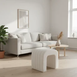 Colma puff hvit 42 x 41 x 36 cm