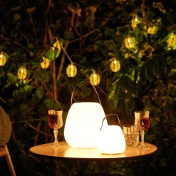 Derry LED lampe hvit 21 cm, oppladbar
