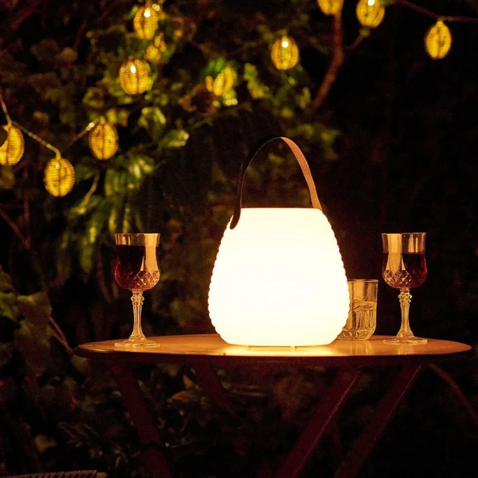 Derry LED lampe hvit 21 cm, oppladbar