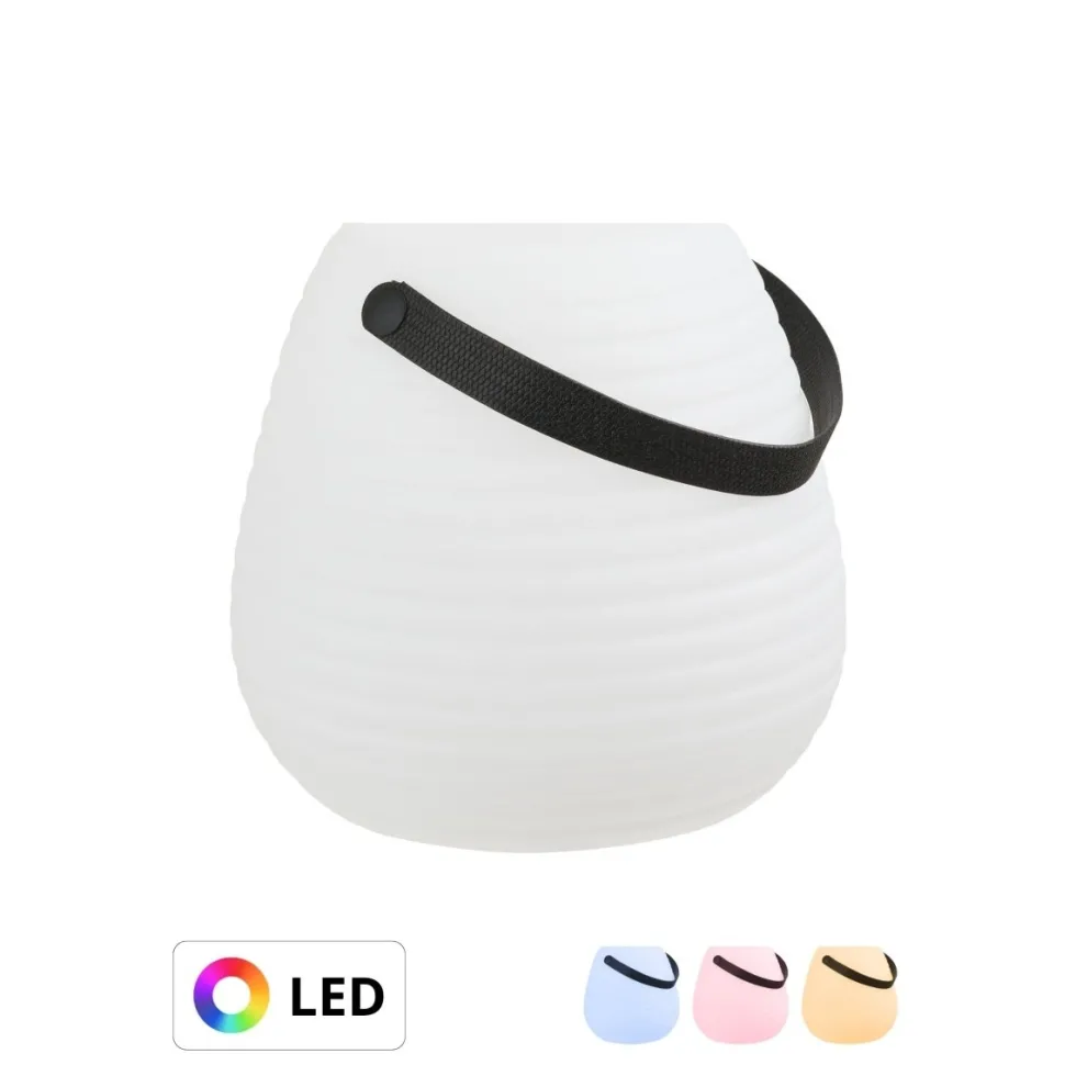 Derry LED lampe hvit 21 cm, oppladbar