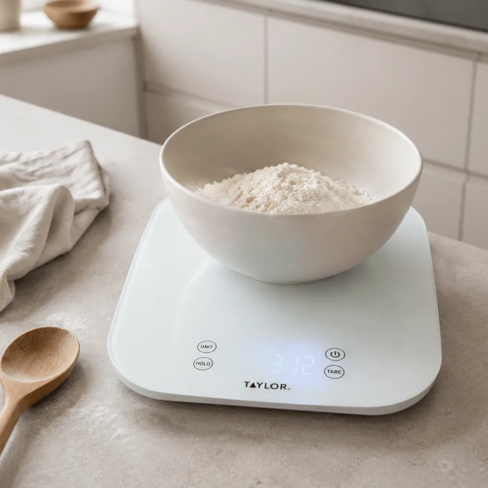 Digital kjøkkenvekt vanntett 14 kg i glass