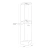 Diskré toalettpapirholder med hjul hvit 80,5 cm