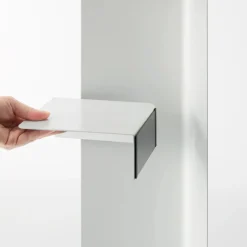 Diskré toalettpapirholder med hjul hvit 80,5 cm