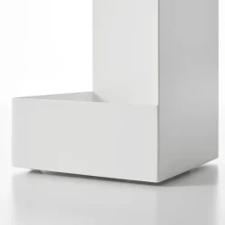 Diskré toalettpapirholder med hjul hvit 80,5 cm