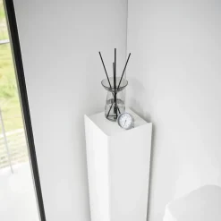 Diskré toalettpapirholder med hjul hvit 80,5 cm
