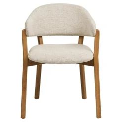 Dunkirk spisestol med armlener natur/beige