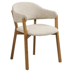 Dunkirk spisestol med armlener natur/beige