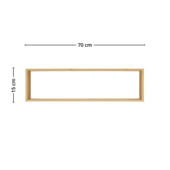 Ember vegghylle bambus natur 70 x 15 x 19,5 cm