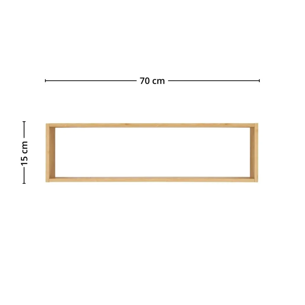 Ember vegghylle bambus natur 70 x 15 x 19,5 cm