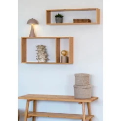 Ember vegghylle bambus natur 70 x 15 x 19,5 cm
