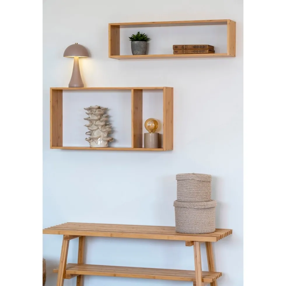 Ember vegghylle bambus natur 70 x 15 x 19,5 cm