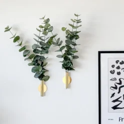 Eucalyptus & Manhattan veggvase, gull