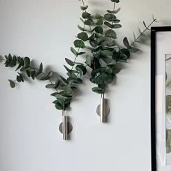 Eucalyptus & Manhattan veggvase, sølv