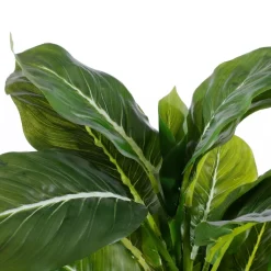 Evergreen kunstig plante grønn grå med potte 49 cm