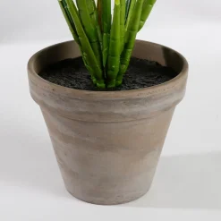 Evergreen kunstig plante grønn grå med potte 49 cm