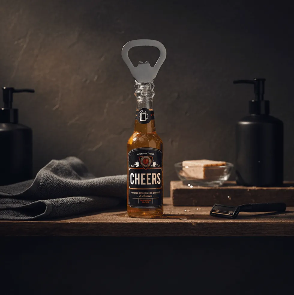 Gavesett 150 ml Dusjsåpe ølflaske m/åpner