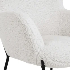 Glasglow sett lounge stol og puff hvit