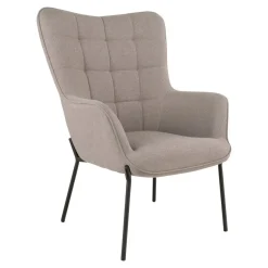 Glasglow sett lounge stol og puff grå