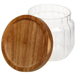 Glasskrukke med akasielokk 300 ml