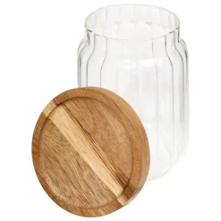 Glasskrukke med akasielokk 500 ml